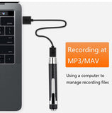 Voice Recorder, Digital Recorders for Lectures, Conferences, Interviews, 384 Hr Recording Capacity 20 Hr Battery Life Mini Recorder, Intelligent Noise Reduction, Portable USB MP3 playback