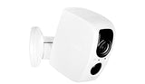 Solar Weatherproof Outdoor WiFi Surveillance Camera with Solar Panel, Facial Recognition, Night Vision, White