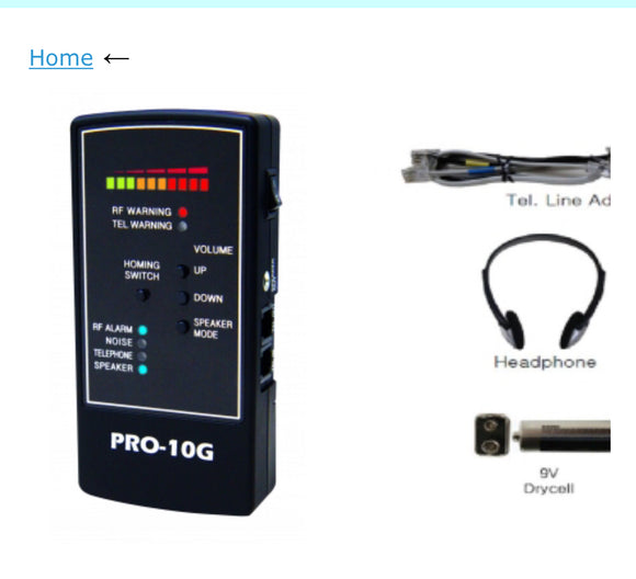 PRO-10G Cell Phone and GPS Bug Detector - DD804