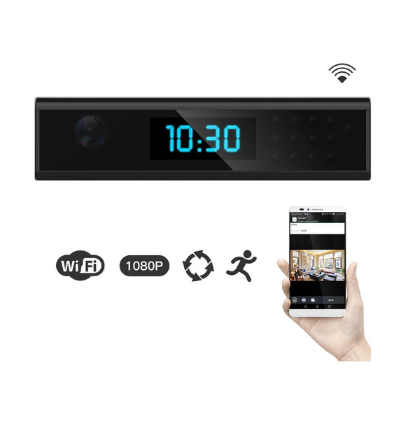 HD WIFI Hidden Spy Camera Clock Night Vision 1080P Wireless Covert Nanny
