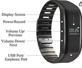 Voice Recorder Watch 8GB Digital Audio Recorder Wristband with OLED Display. Support Voice Activated, Noise Cancel, and Files Encryption MP3 Music Player Pen Dictaphone (Black)