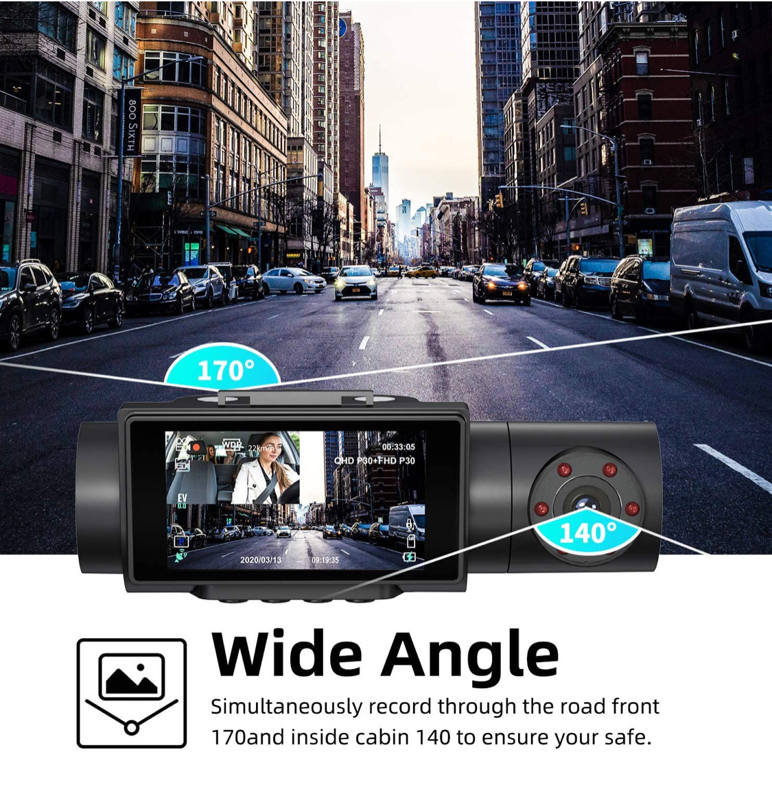 2 Inches IPS HD Night Vision Dash Cam Front and Rear Dual Camera 4K Dashcam  WiFi GPS Car Dash Camera Dual Lesn Sony Dashcam 4K Box4K Car DVR - China  Dual Camera
