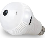 Light Bulb Camera 2K, 360° Panoramic 2.4G Home Wireless WiFi Smart 3MP Security Surveillance IP Indoor Outdoor