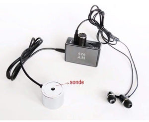 Enhanced Version Super Sensitive Listen Thru-Wall Contact/Probe Microphone Amplifier System