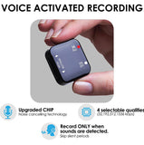 Mini Voice Activated Recorder - 572 Hours Recordings Capacity, Password Protection - Mini Display for Easy Settings