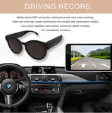 WiFi Sunglasses Sports Camera, HD 1080P Wireless Remote Video Glasses Camera Wide Angle Mini DV Camera Support iOS/Android