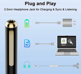 Audio Recording with Playback, Voice Recording Device, 400Hrs Recording Audio Storage, USB Dictaphone Sound Recorder for Lectures & Meetings