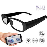 Wi-Fi Hidden Camera Eyeglass HD Live Video, Motion Detection Alerts, Micro SD Card Recording Wireless Camera Hidden with APP Management