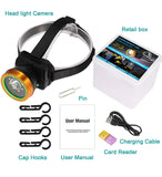 Headlamp Flashlight Camera, 1080P Adjustable Headlight Rechargeable IPX4 Waterproof Flashlight