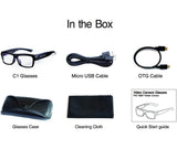 Video Glasses Hidden Camera - Camera Glasses 1080p - Eye Glasses with Camera - Spy Camera Glasses