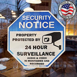 Security Camera Decal Stickers Audio & Video Outdoor UV Window Laminates for Home or