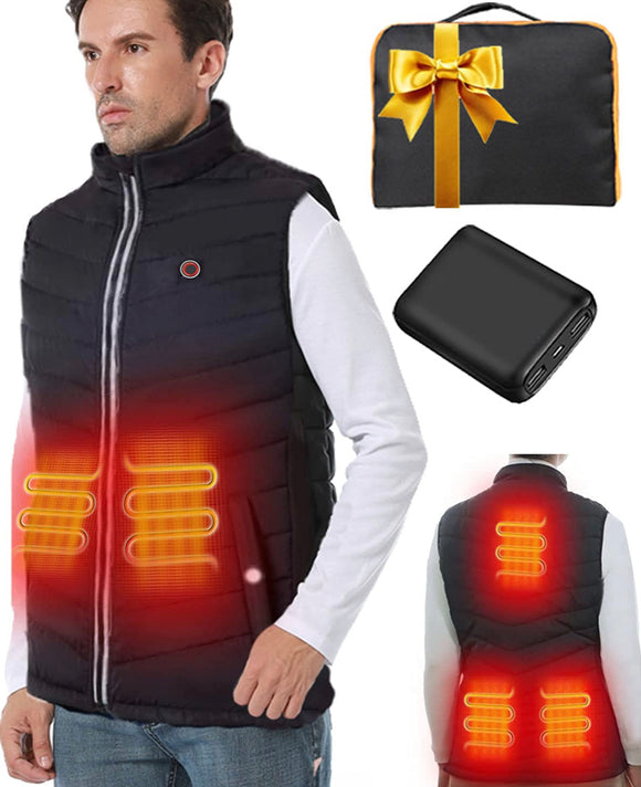 Electric Heated Vest, Puffer Vest, Lightweight USB Heated Vest for Men Women for Motorcycle, Hunting, Running, Golf