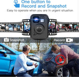 Body Mounted Camera 64G WiFi Version GPS 8-10H Recording Body Worn Cam .66 inch LCD Screen Big Button for Recording