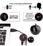 Mini Voice Activated Recorder - Portable Keychain Ball with 132 hours Recordings Capacity - 32 Hours Battery Life