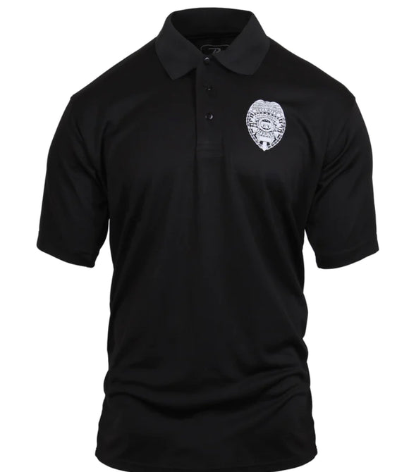 ROTHCO MOISTURE WICKING SECURITY POLO SHIRT WITH BADGE