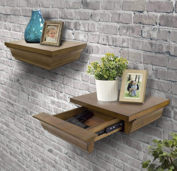American Furniture Classics concealment decorative wall shelf, brown