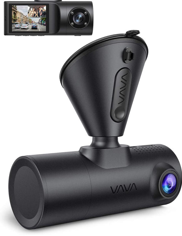 Dual Dash Cam, VAVA 2K Front and 1080P