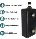 Black Vox Voice Activated Digital Audio Recorder Internal Mic