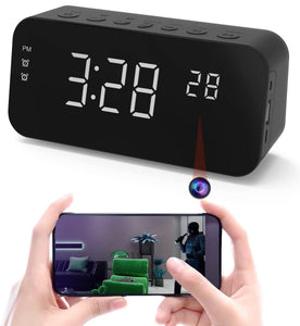 Hidden camera Spy Camera Clock, 2K Wireless WiFi HD Hidden Camera Night Vision Video Recorder Mini Security Nanny Cam