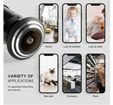 STINYTECH Wireless Mini Peephole Door Eye IP Camera 1080P Two Way Connections P2P 1.66mm Fisheye 180 Degrees Wide Angle Spyhole CCTV Network Audio Camera