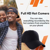 Mini Camera, 1080P HD Hat Camera WiFi Micro Camera Portable Hat Cam Wearable Cap Recorder Photo Video Recor