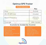 GPS Tracker - Optimus 4G LTE OBD Device - Easy Install - Plug and Drive - Real Time Tracking - Instant Alerts - Reporting History