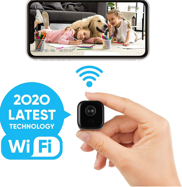 Mini WiFi Camera - Wireless Small Home Security Camera, Nanny Cam with Super Night Vision, Motion