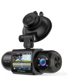 Dash Cam, Front and Inside Car Camera Recorder with Infrared Night Vision,