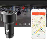 Car GPS Tracker Locator Real Time Tracking Device Dual USB Car Charger Voltmeter Black