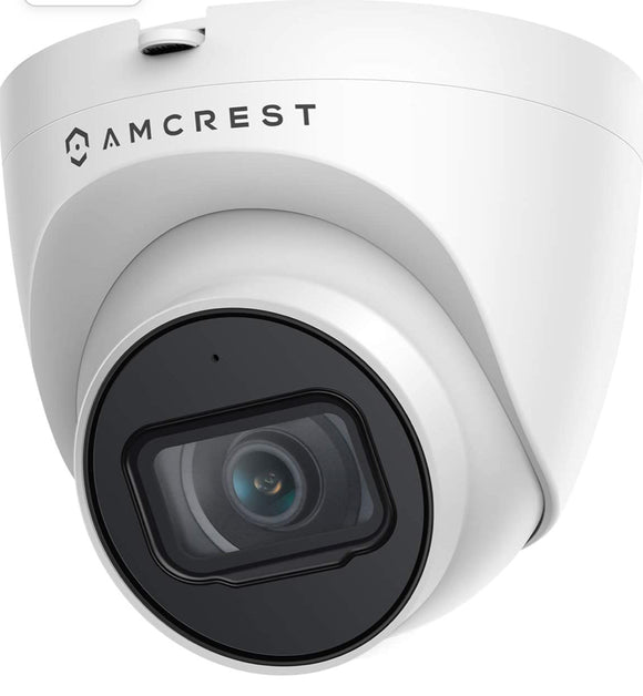 5MP UltraHD Outdoor Security IP Turret PoE Camera with Mic/Audio, 5-Megapixel, 98ft NightVision, 2.8mm Lens, IP67 Weatherproof, MicroSD Recording (256GB), White (IP5M-T1179EW-28MM)