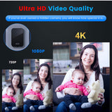 4K WiFi Spy Camera Hidden Camera Night Vision, KINGDANS USB C Full Hidden Cameras for Home Security, Wide Angle Spy Cam Nanny Cam, Small Camera Charger Portable for Travel【2022 Upgraded Secret Camera】