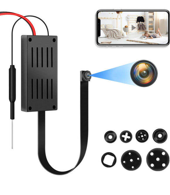 Spy Camera, 4K HD WiFi Hidden Camera, DIY Tiny Wireless Spy Cam, Mini Camera for Home Surveillance Security Cameras Recorder with Motion Detection for Indoor Outdoor(2.4GHZ Only, No Night Vision