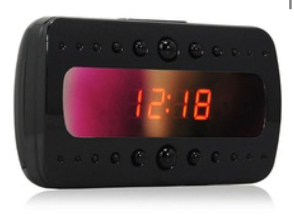 Alarm Clock Hidden Spy Camera with Night Vision and DVR 1920x1080