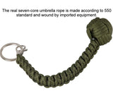 Self Defense Ball Keychain,Security Protecting Round Umbrella Rope Key Ring,