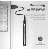 Maniini Audio Voice Recording Device, Intelligent Noise Reduction, Mini Voice Activated Recorder with Microphone, Portable USB MP3 Playback