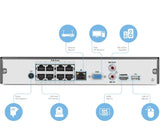 4K Security Camera System w/ 4K 8CH PoE NVR, (4) x 4K (8-Megapixel) IP67 Weatherproof Metal Turret Dome POE IP Cameras (3840x2160), Pre-Installed 2TB HDD, NV4108E-IP8M-T2599EW4-2TB (White)