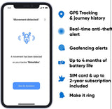 Cellular GPS Tracker - for Vehicle, Car, Motorcycle, Bike, Senior, Kid, Belongings - Up to 4 Months of Battery Life - SIM & 1 Year Data Plan Included - Light, Discreet - 4G LTE-M