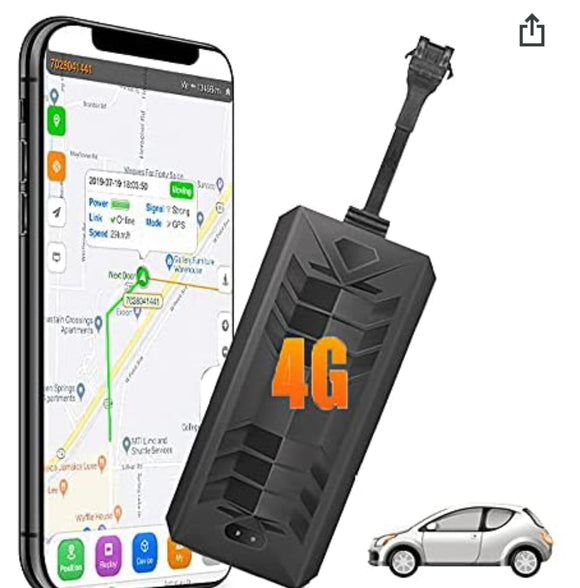 Tracker for Vehicles,4G LTE Real-time Anti-Theft Car GPS Tracker with Remote Oil and Power Cut Off, Acc Alarm and Geofence for Car, Motocycles and Trucks,4G 806