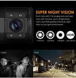 Dual Dash Cam Infrared Night Vision Dual 1920x1080P Front and Inside Dash Camera (2.5K