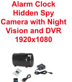 Alarm Clock Hidden Spy Camera with Night Vision and DVR 1920x1080