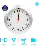 WiFi Hidden Camera Wall Clock Spy Camera with Motion Detection, Security for Home and Office, Nanny Cam/Pet Cam/Wall Clock Cam, Remote-Real Time Video, Support iOS/Android, Video only