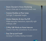 Floor Lamp Camera with Wide Angle, Ambient Light, Motion Detection, 1080P HD Video, Color Night Vision & Voice Assist