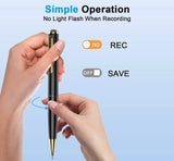 Audio Recording with Playback, Voice Recording Device, 400Hrs Recording Audio Storage, USB Dictaphone Sound Recorder for Lectures & Meetings