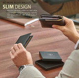 Mens Slim Wallet with Money Clip AUSTIN RFID Blocking Bifold Credit Card Holder for Men with Gift Box