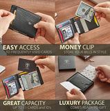 Mens Slim Wallet with Money Clip AUSTIN RFID Blocking Bifold Credit Card Holder for Men with Gift Box