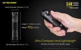 Nitecore E4K 4400 Lumen EDC Compact Rechargeable Flashlight with LumenTac Organizer