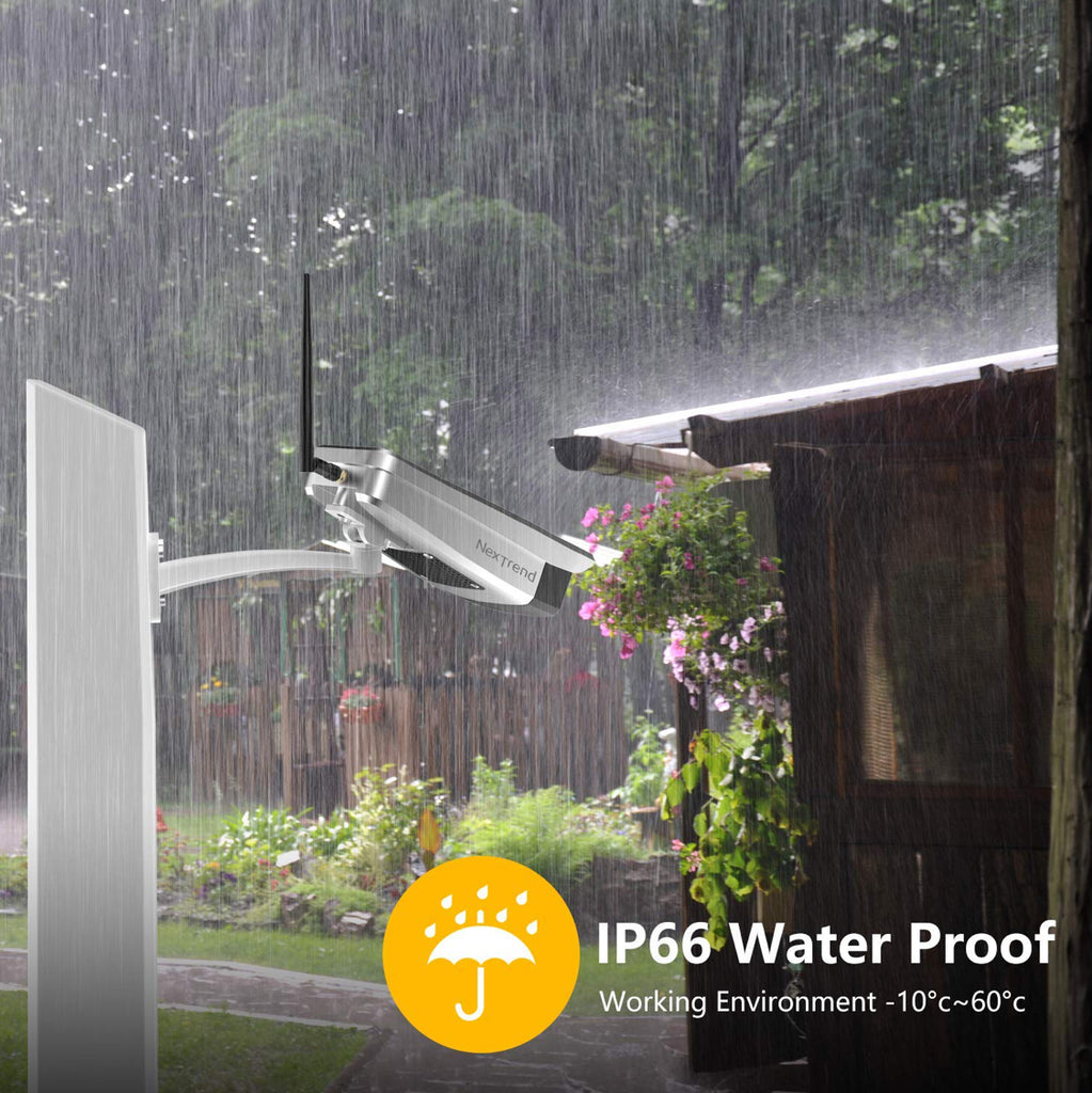 Solar Powered Battery Security Camera, NexTrend Outdoor 1080P Home Wir ...