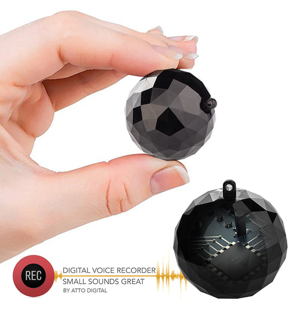Mini Voice Activated Recorder - Portable Keychain Ball with 132 hours Recordings Capacity - 32 Hours Battery Life