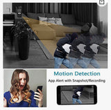 Wireless-WiFi-Hidden-Spy-Camera, QUNIAO 1080P Full HD with Night Vision and Motion