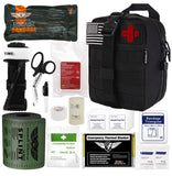 Emergency Survival Trauma Kit with Tourniquet 36" Splint, Military Combat Tactical IFAK for First Aid Response